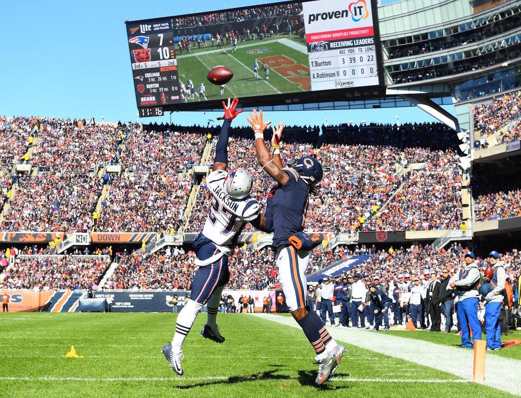 chicago bears hail mary football