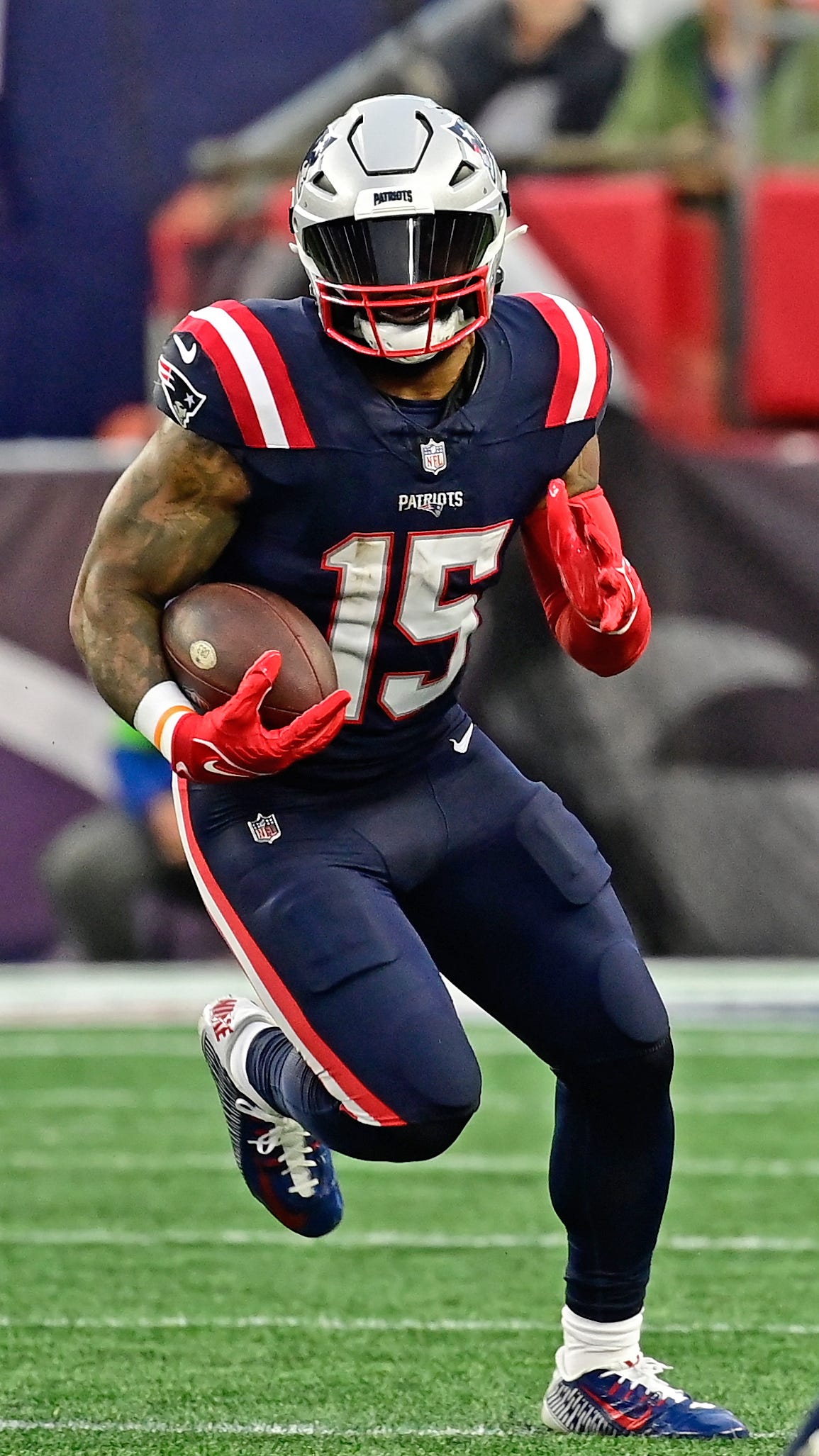 Houston Texans cornerback Shaquill Griffin warms up before an NFL preseason  football game against the New England Patriots, Thursday, Aug. 10, 2023, in  Foxborough, Mass. (AP Photo/Steven Senne Stock Photo - Alamy