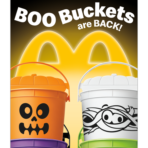 McDondald's Boo Buckets are returning to Happy Meals Oct. 17 nationwide just in time for Halloween.