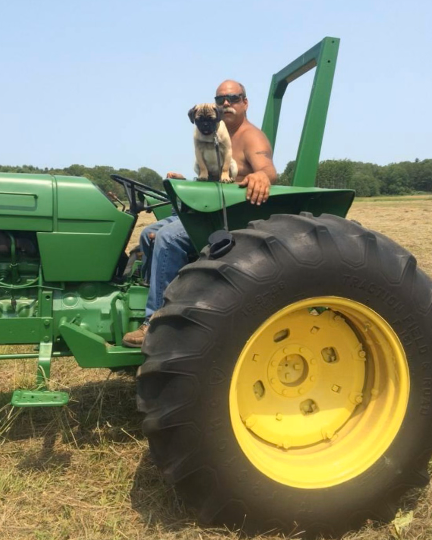 Tony Arruda has worked as a hay farmer in Raynham for many years.