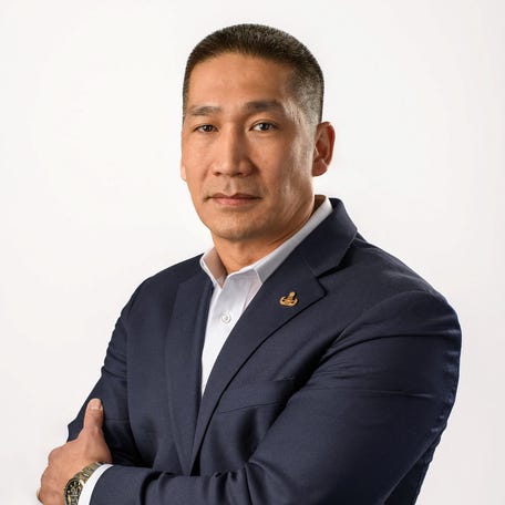 Hung Cao, Republican candidate from Virginia, running for the U.S. House of Representatives in the 2022 U.S. midterm elections, appears in an undated handout photo provided October 11, 2022.
