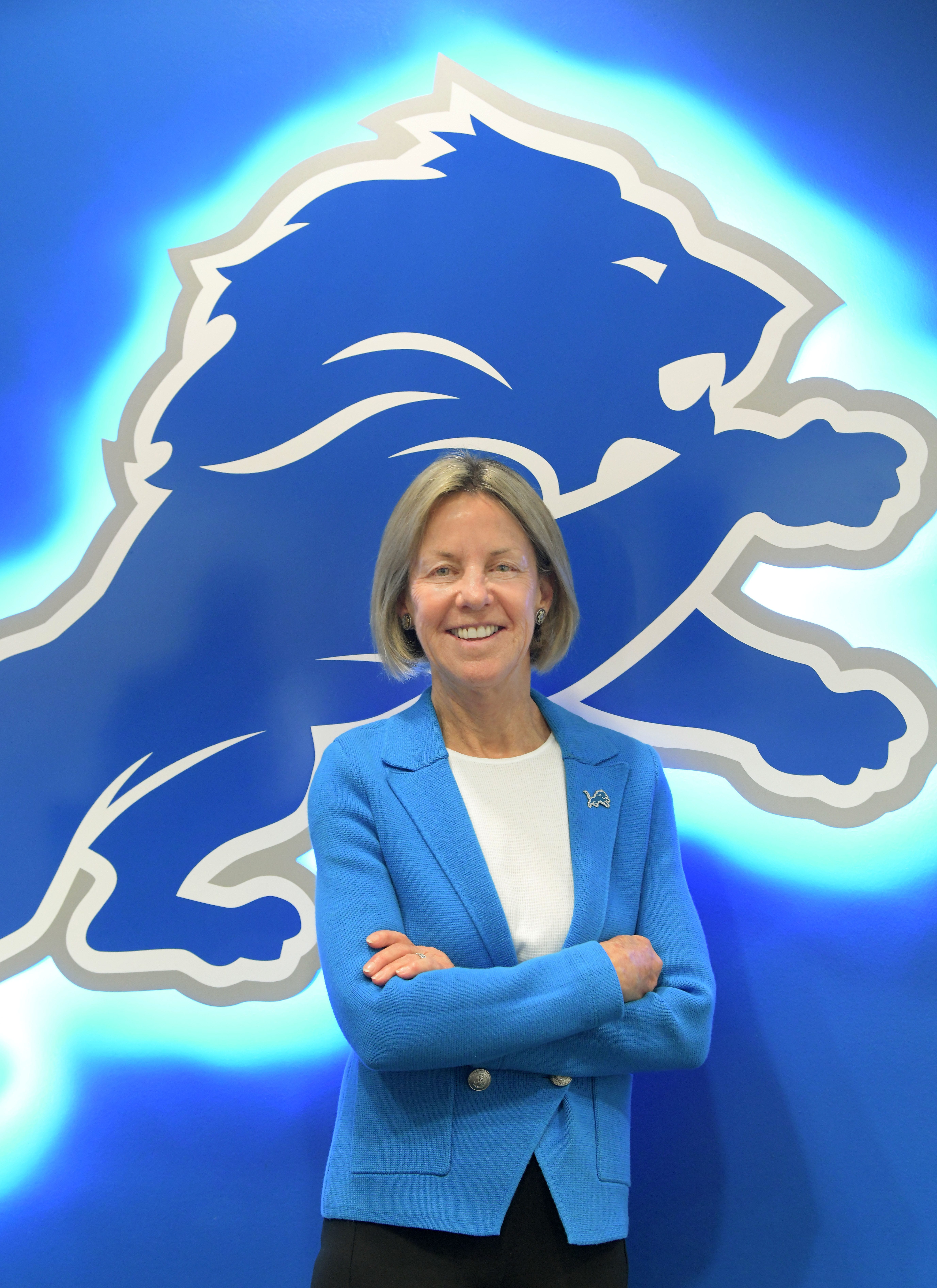 The Detroit Lions' principal owner, Sheila Hamp, considers herself 'a steward' of the NFL franchise her family has controlled since the mid-1960s: 'The team belongs to the city of Detroit, and Detroit is a football town, for sure.'