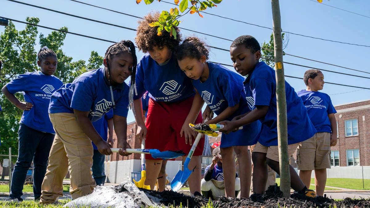 Evansville Boys and Girls Club advocates for mental health awareness through tree planting