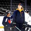 Hockey coach Jessica Campbell of the Coachella Valley Firebirds