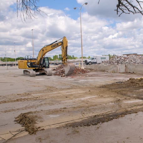 Work has begun on the site of a new gas station planned near the Kroger store in the Evergreen Square Shopping Center in Peoria.