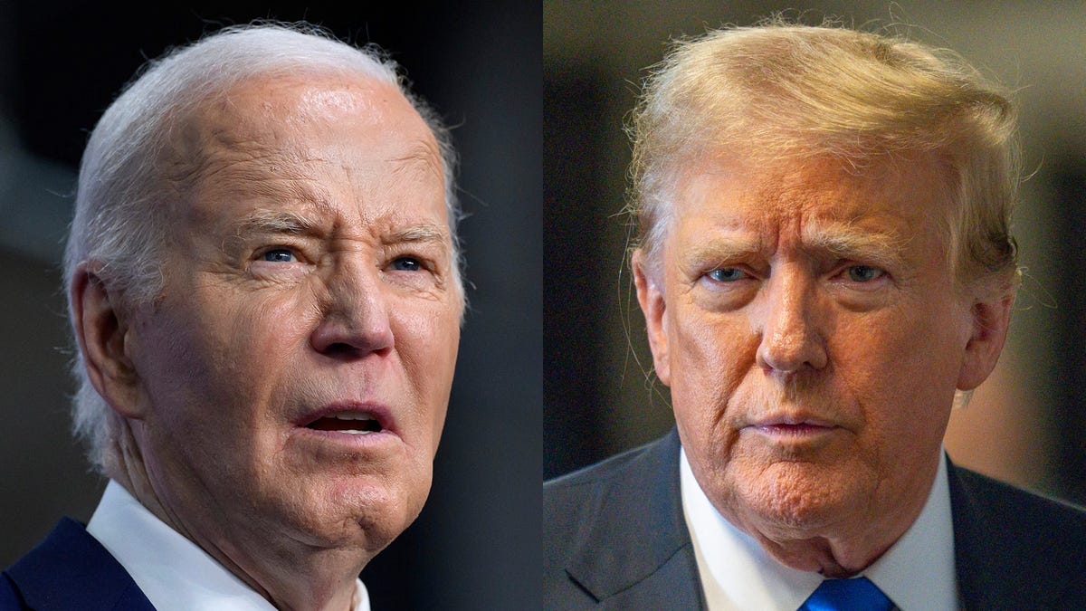 Composite photo of President Joe Biden and former President Donald Trump.