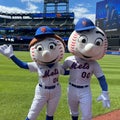 My day at the ballpark with Mr. and Mrs. Met, the first family of MLB mascots