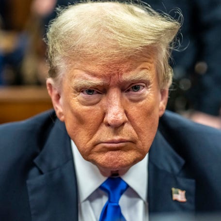 Former President Donald Trump attends his criminal trial in New York City on May 30, 2024.