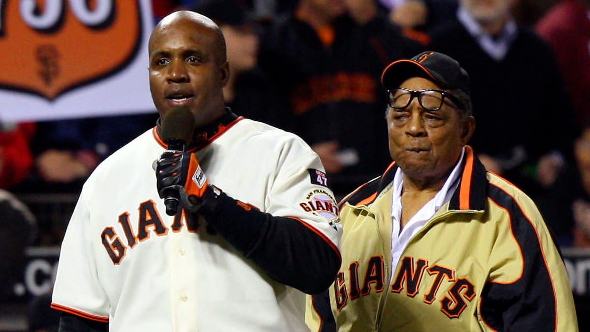 Barry Bonds reacts to the death of his godfather Willie Mays