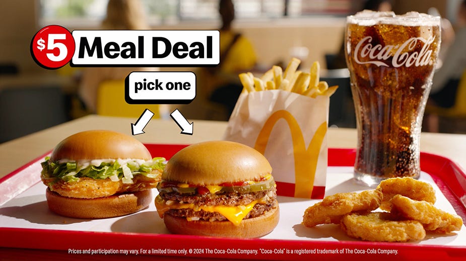 McDonald's announces new $5 Meal Deal.