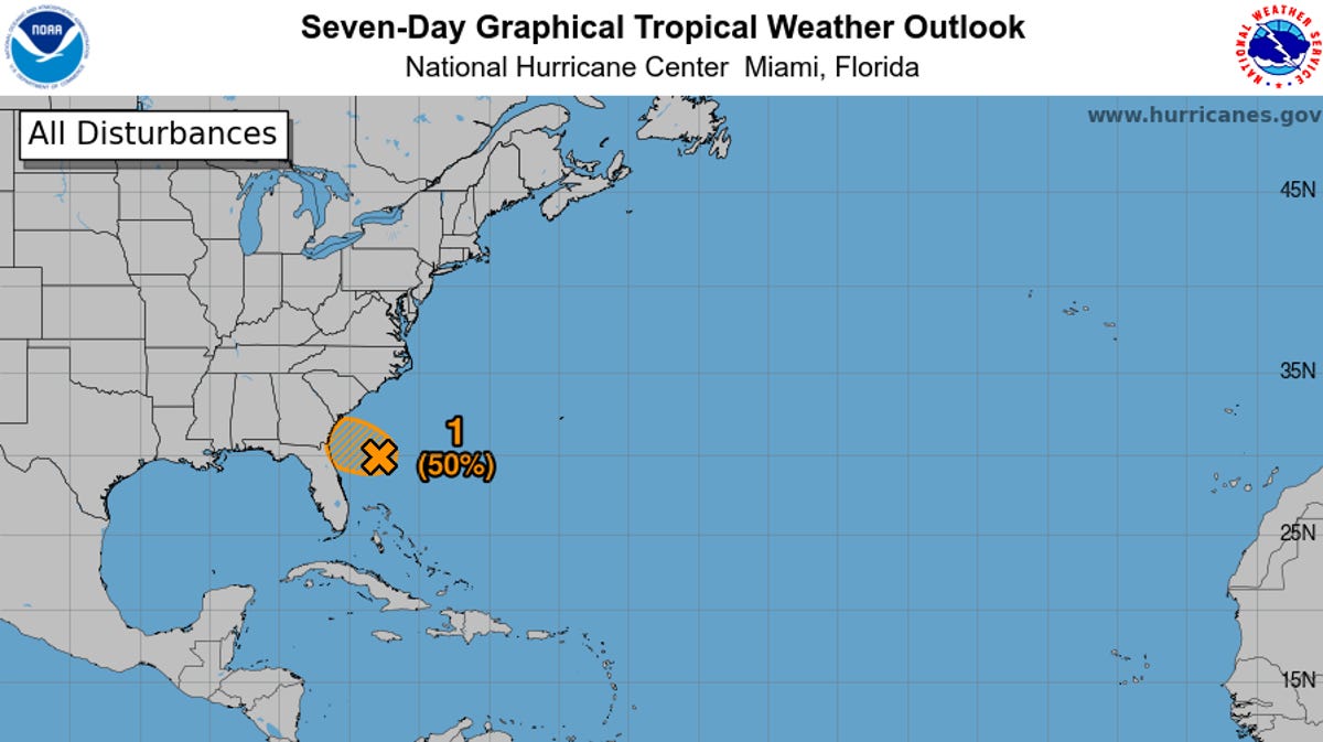 Invest 92L approaches Florida, Georgia: Track the storm, see the path