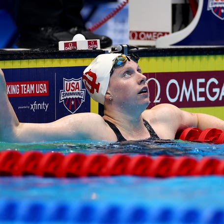 Lilly King after the women's 200-meter breaststroke final.
