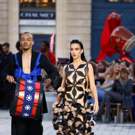 Katy Perry walks the runway during Vogue World: Paris at Place Vendome on June 23, 2024, in Paris, France.