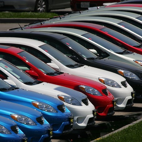 Rows of Toyotas are parked in a line at the world's largest auto dealership, Longo Toyota, which enjoys continued strong sales after a record quarterly report for Toyota April 24, 2007 in El Monte, California.