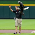 Our favorite photos as Cincinnati Zoo's Sam the eagle retires from flying at Reds games