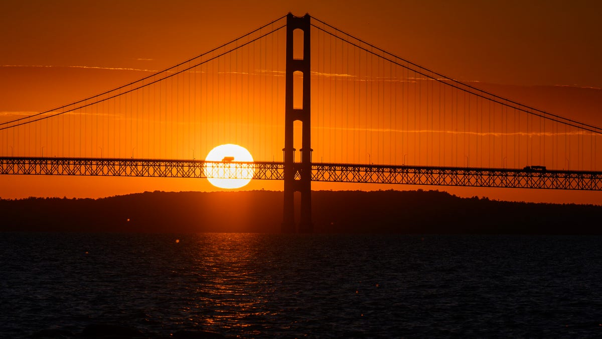 The Mackinac Bridge is an architectural masterpiece