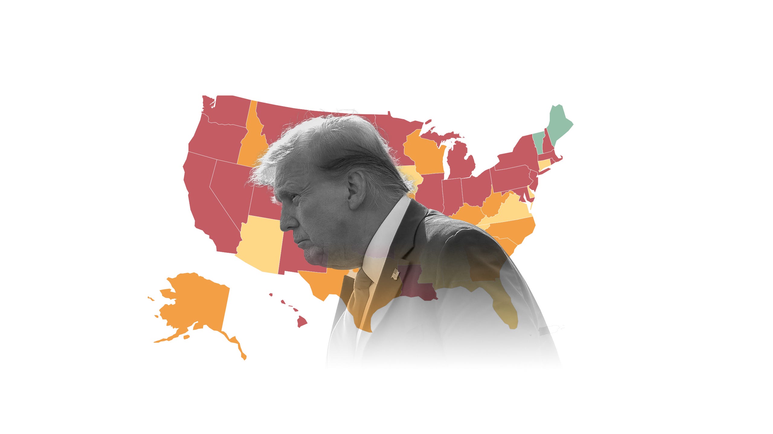 A state-by-state map of where felons, including Donald Trump, can vote