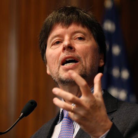 Documentary filmmaker Ken Burns speaks about a film at the National Press Club in Washington, D.C., on April 12, 2013.