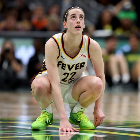 Caitlin Clark during the fourth quarter of the game against the Seattle Storm.