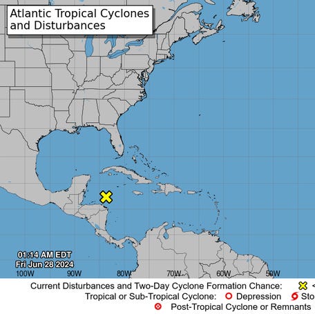 A low pressure system located about 1,500 miles southeast of the Windward Islands could develop into Tropical Storm Beryl soon, according to the National Hurricane Center.