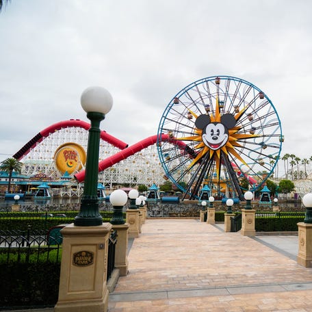 The Incredicoaster and Pixar Pal-A-Round are seen at Disney California Adventure Park.