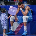 Giannis Antetokounmpo has heartwarming moment with his two young sons after leading Greece to Olympics