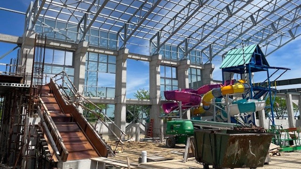 Construction work to expand Frankenmuth Water Park is progressing