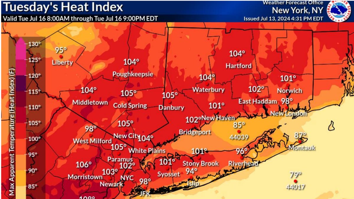 Heat warning in Connecticut The heat index value is 101. What you should know