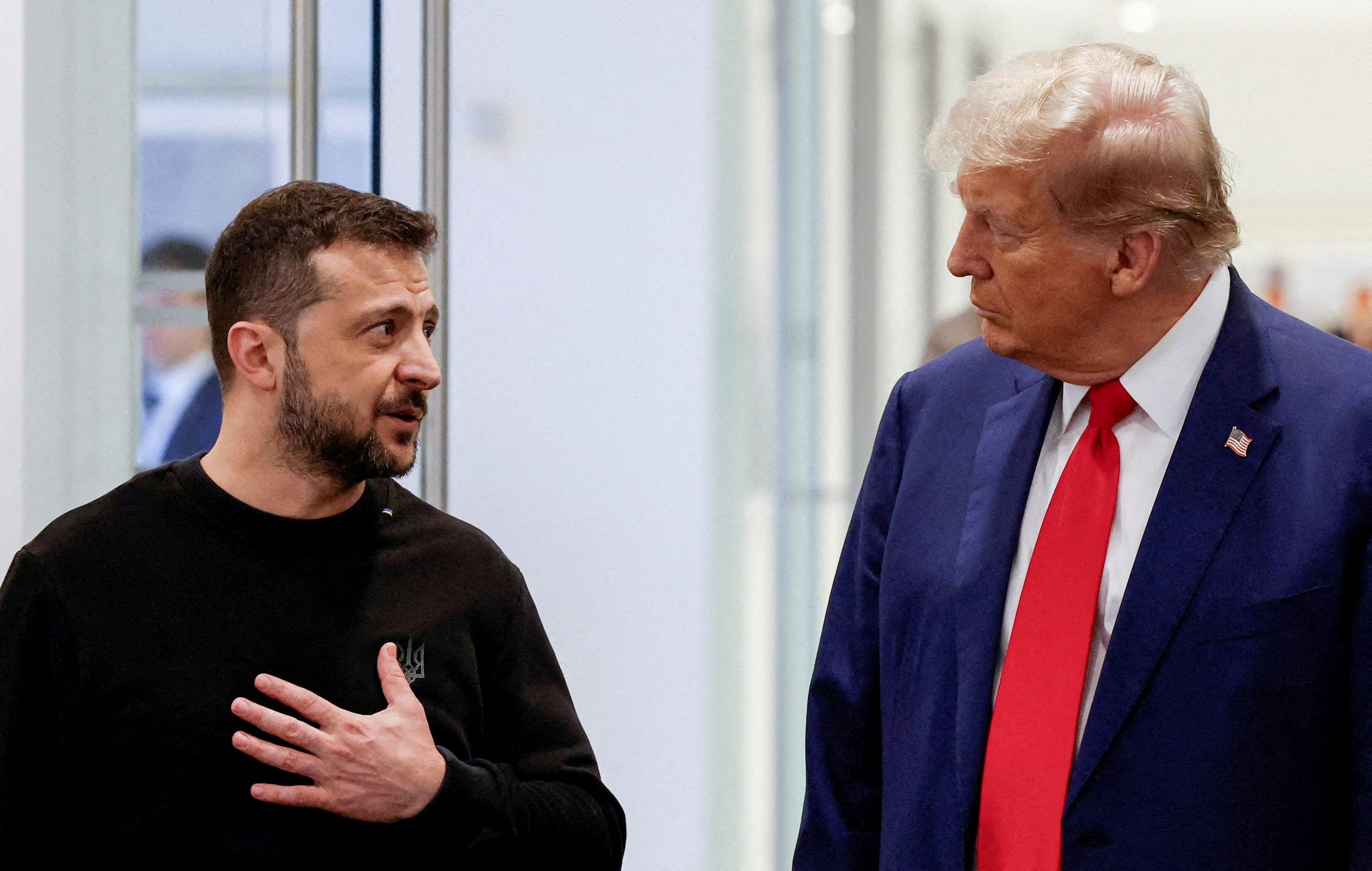 Donald Trump and Ukraine's President Volodymyr Zelenskyy meet at Trump Tower in New York City, U.S., September 27, 2024. REUTERS/Shannon Stapleton/File Photo SHANNON STAPLETON, REUTERS