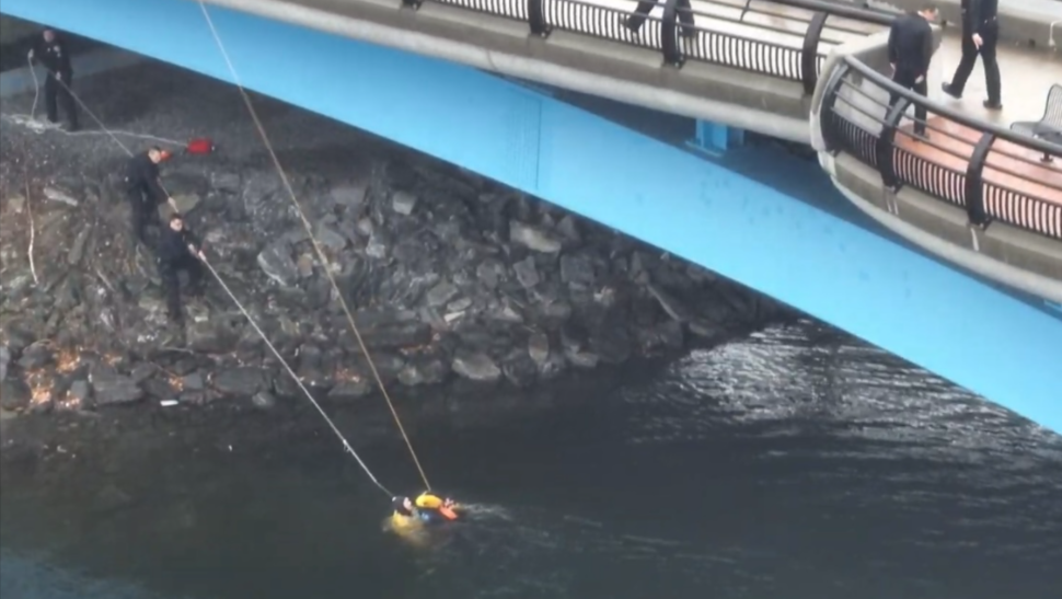 Shrewsbury police officers rescue man from chilly Lake Quinsigamond