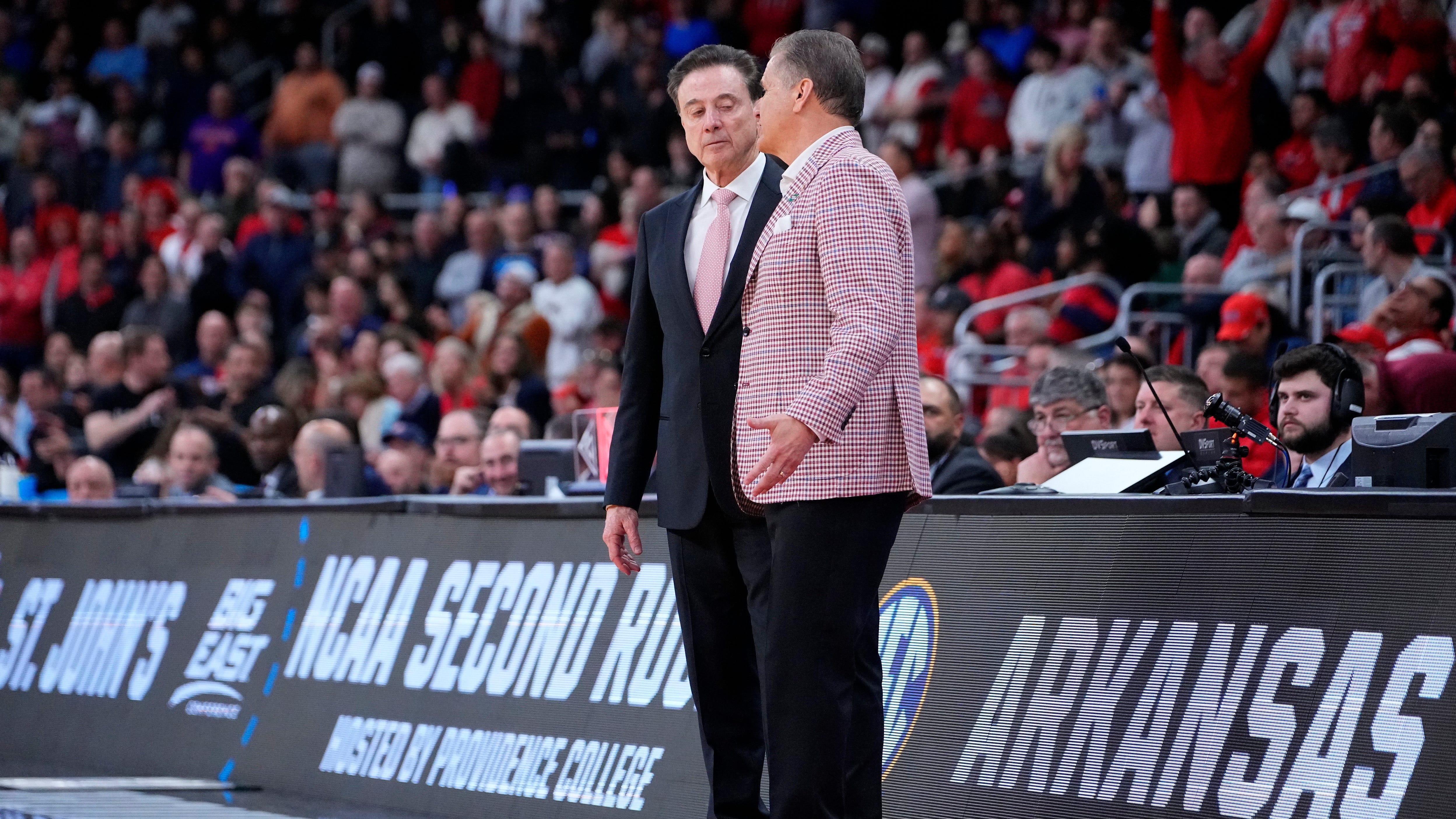 John Calipari and Rick Pitino share classy moment after Arkansas upset