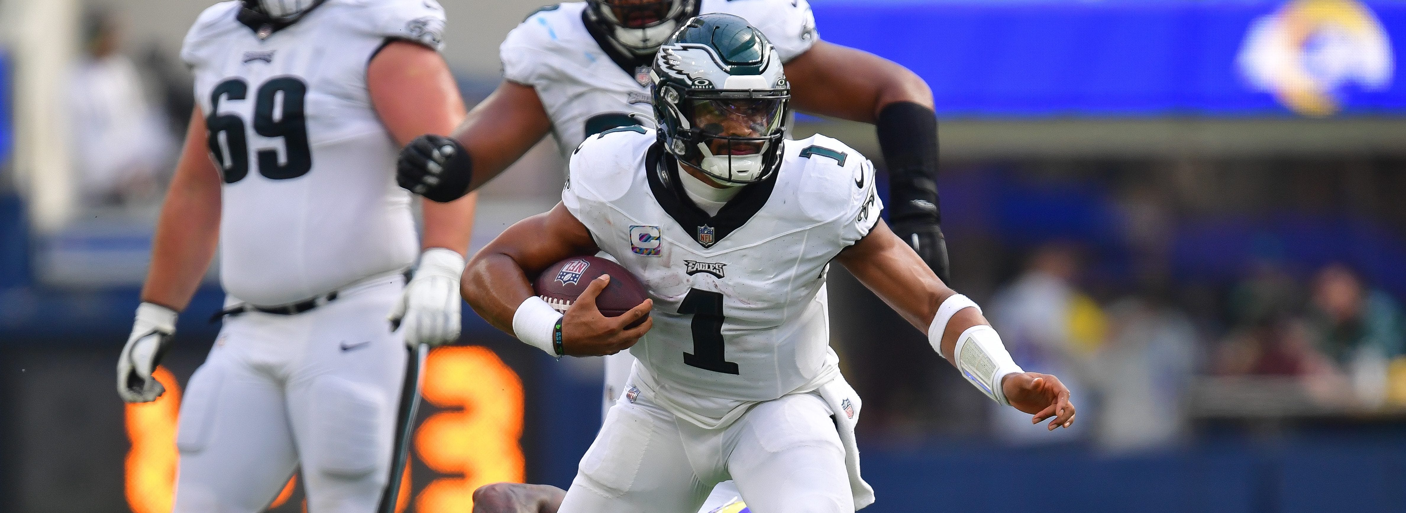 Philadelphia Eagles wide receiver Johnny King in action during the first  half of an NFL preseason football game against the Baltimore Ravens,  Saturday, Aug. 12, 2023, in Baltimore. (AP Photo/Nick Wass Stock