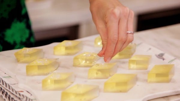 Create champagne Jell-O shots for New Year's Eve