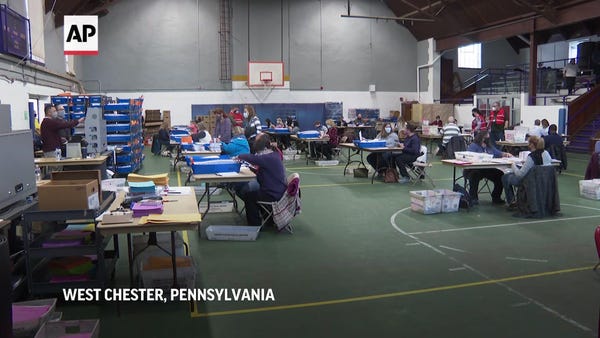 PA begins counting mail-in, absentee ballots