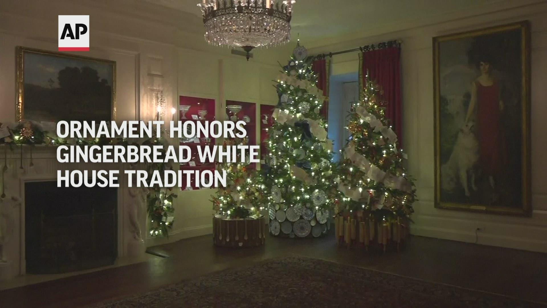 Christmas ornament honors gingerbread White House tradition