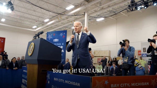 Biden celebrates Team USA's World Cup win