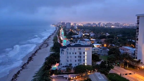 Tropical Storm Isaias blows through beach