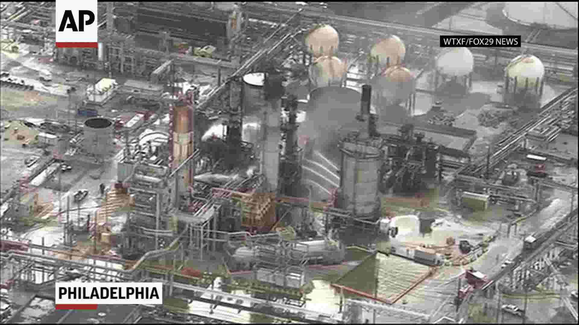 Crews continue battling Philadelphia refinery fire