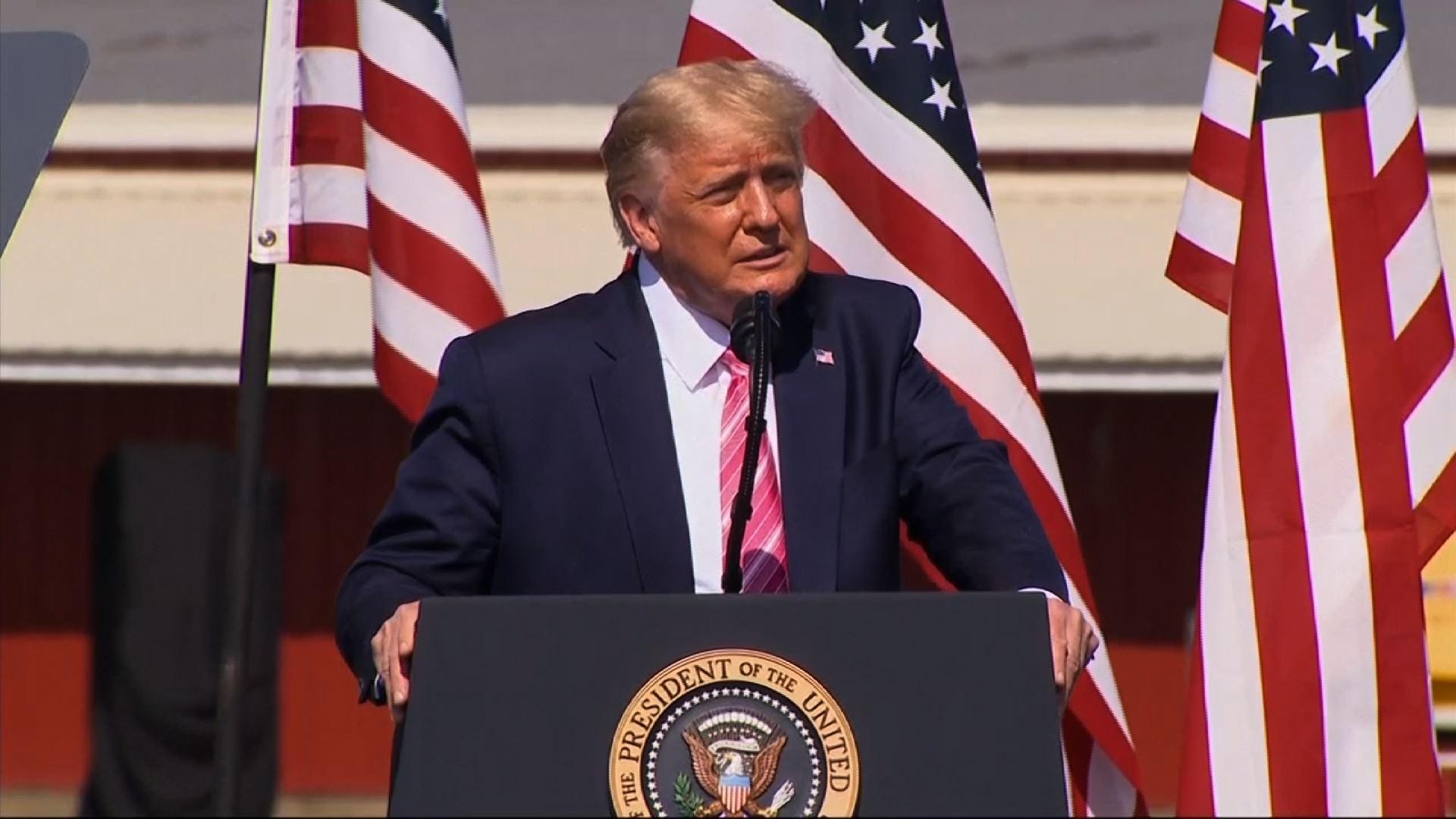 Trump Jokes About Bright Sun As He Campaigns In NC   F05360e9 Cec2 463c A7e4 1e339f74c828 Poster 