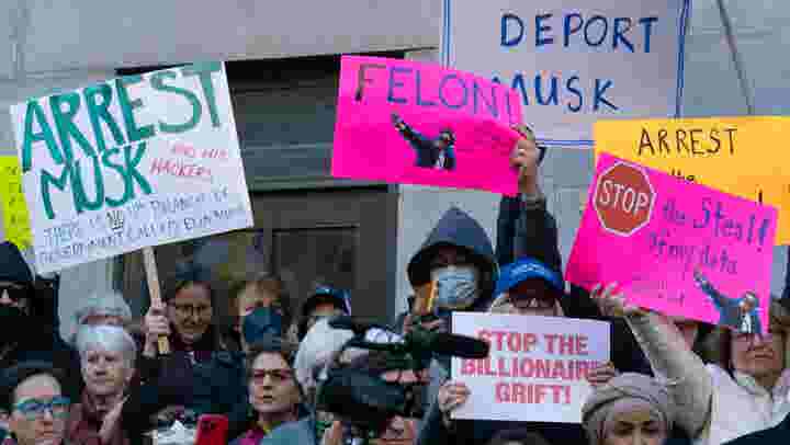 Protests Target Trump's Policies, Musk's Federal Role