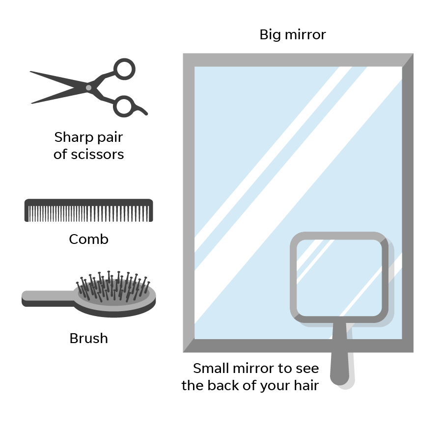 how to cut hair yourself with scissors