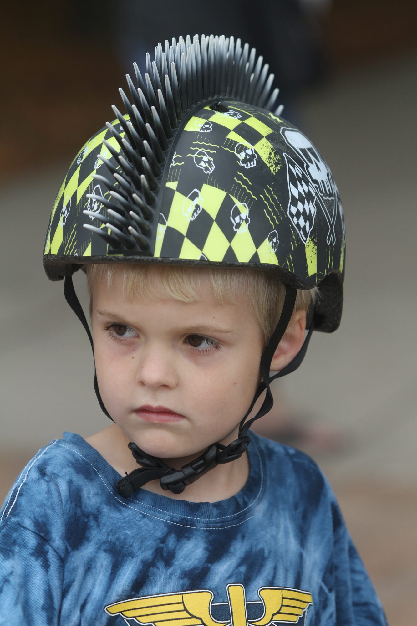 spiked bike helmet