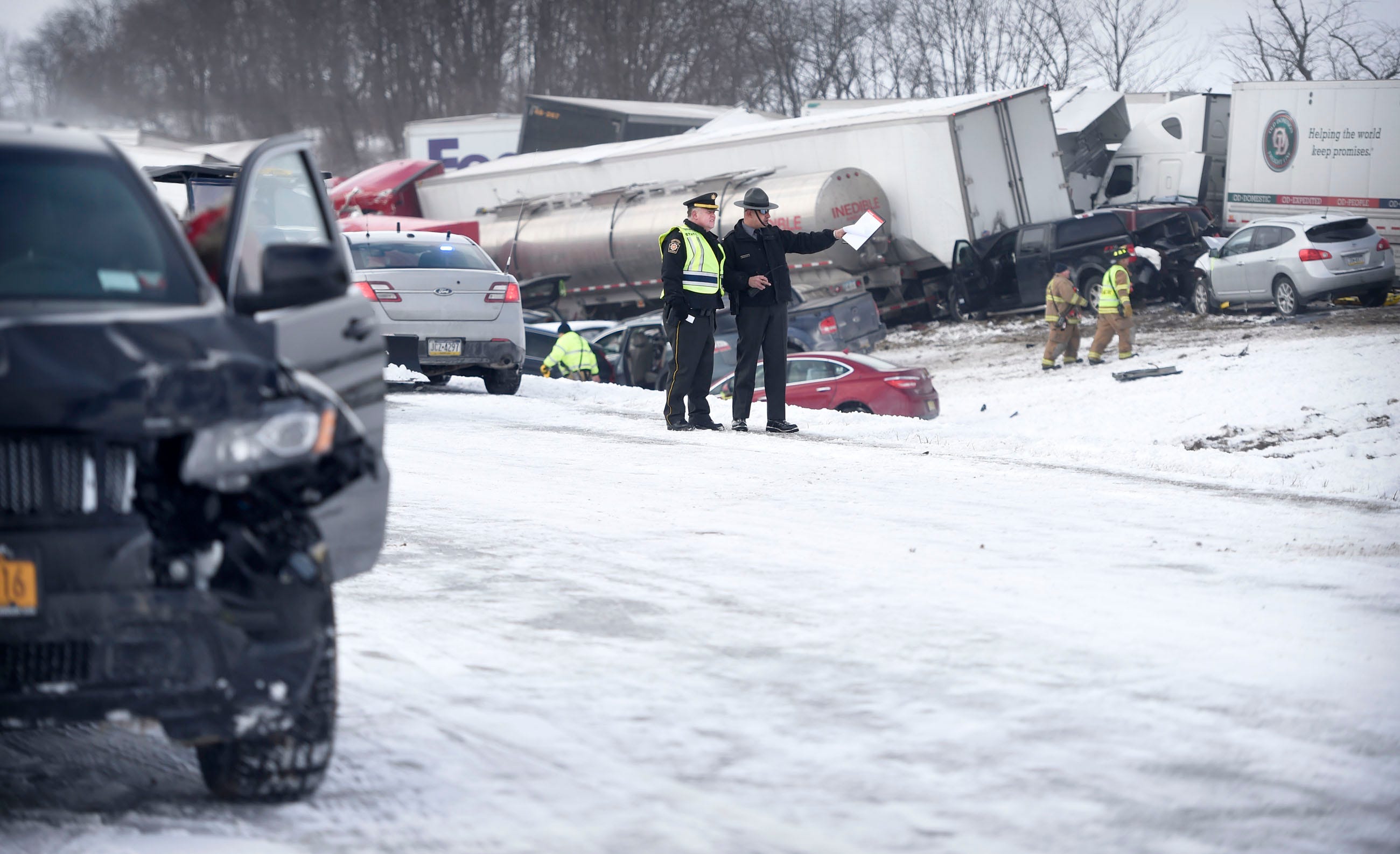 Three dead, more than 40 injured in I-78 crash