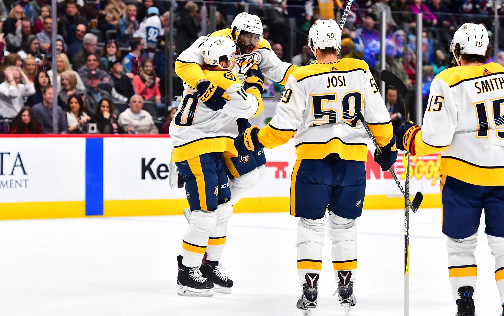 Predators clinch playoff spot, increase lead in NHL standings by toppling Avalanche