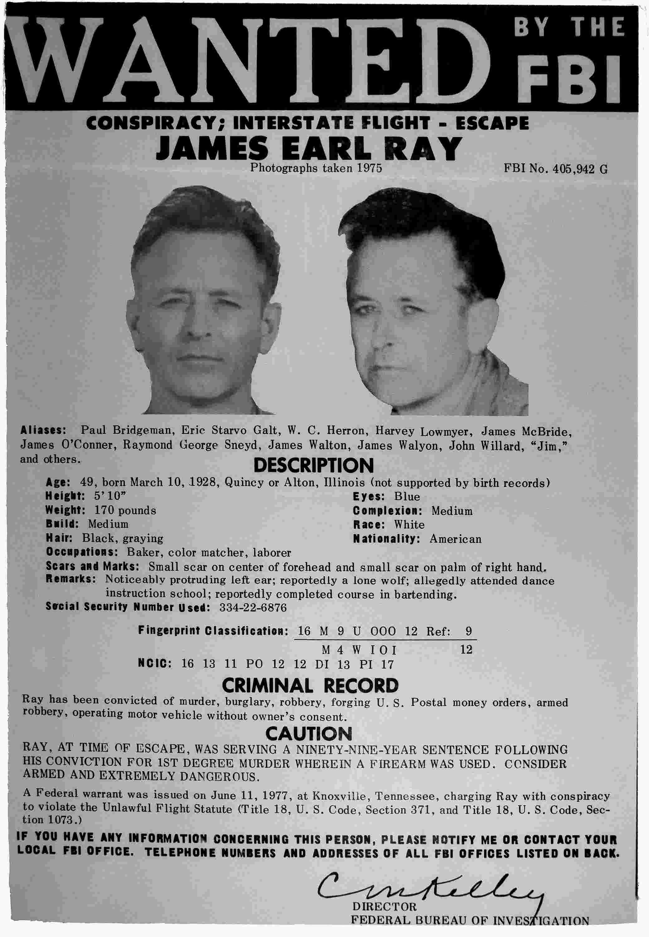 How did James Earl Ray break out of Brushy Mountain State Prison?