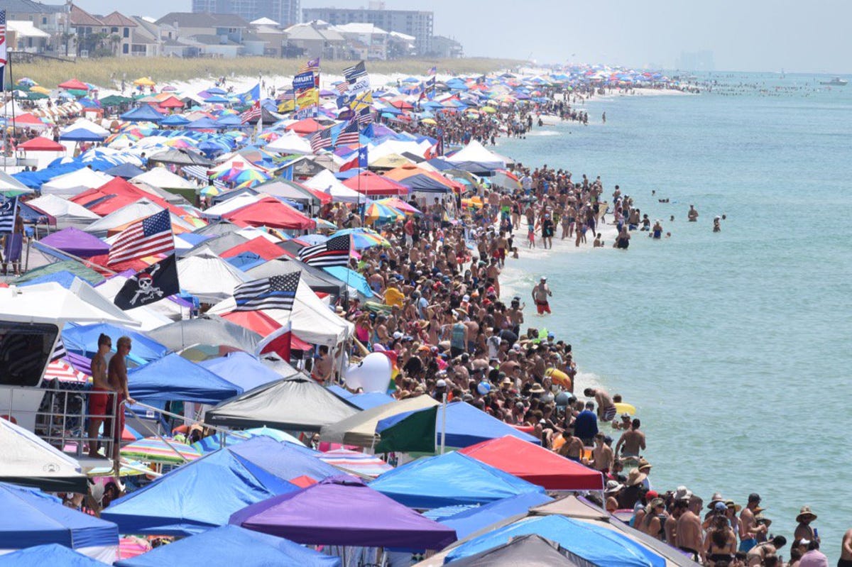 Blue Angels Air Show At Pensacola Beach Thousands Brave