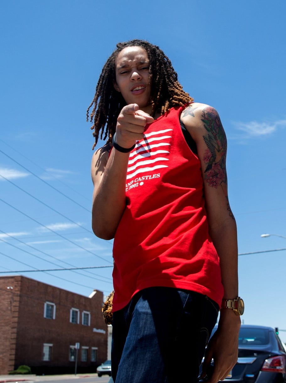 USAs Brittney Griner sports a lion and skulls tattoos on her arm as  News Photo  Getty Images