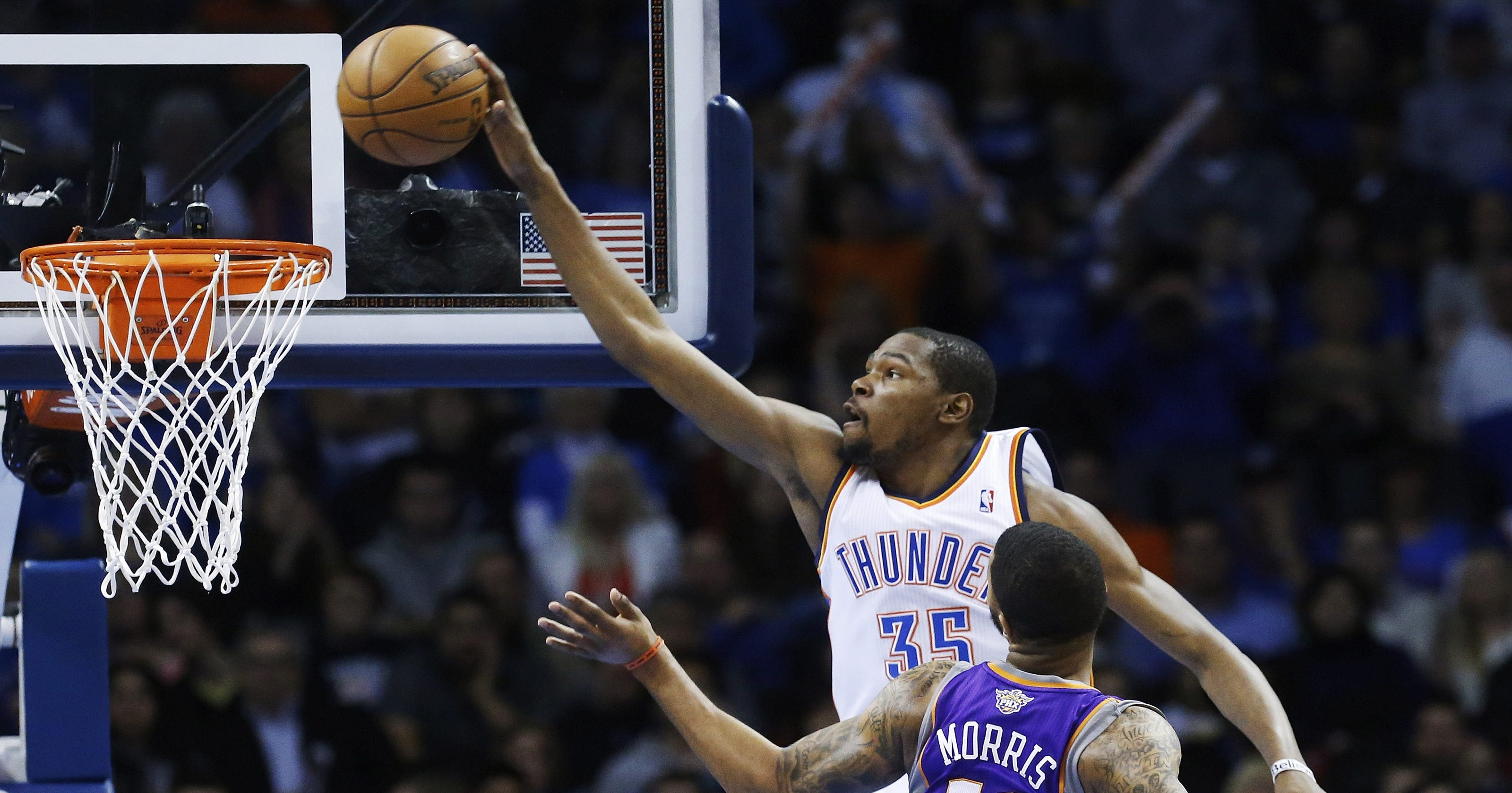 Kevin Durant unleashes awesome dunk on Suns (VIDEO)