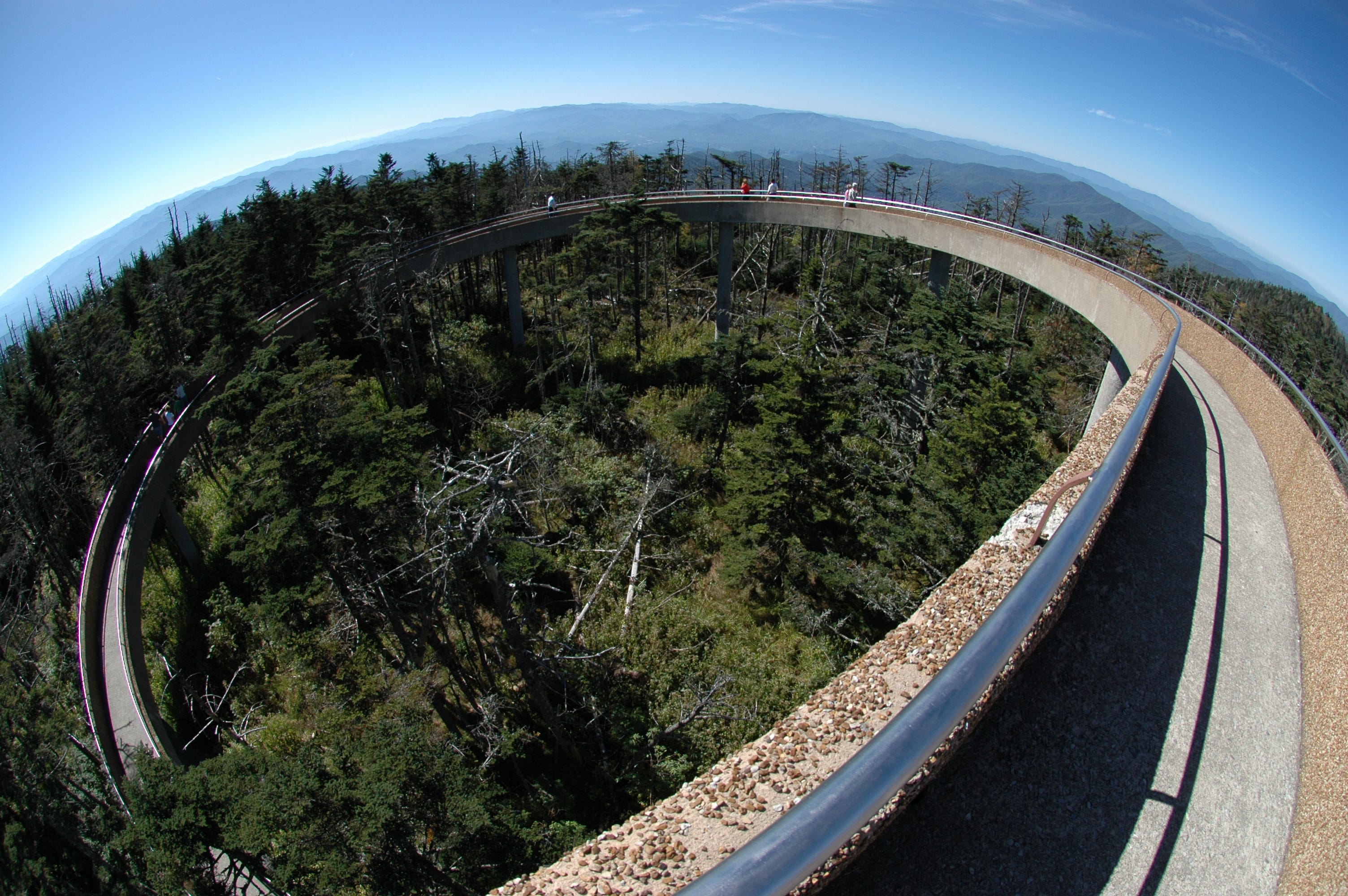 Clingmans Dome Observation Tower In The Great Smoky Mountains National Park