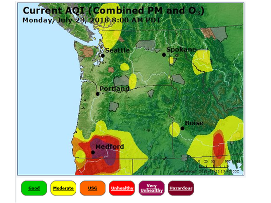 Southern Oregon fires: Air quality worst in United States
